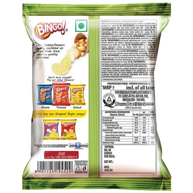 Bingo Original Style Chilli Sprinkled Potato Chips - Pack of 2 Price - Buy  Online at ₹75 in India